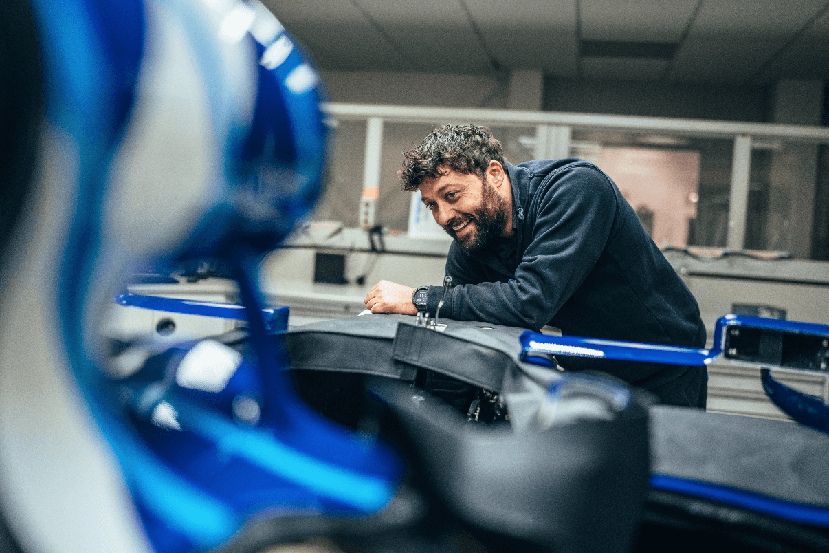A Williams Racing technician at work